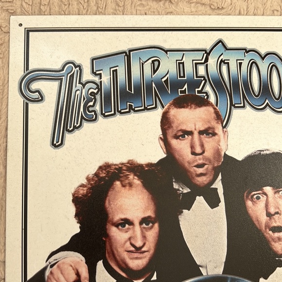 THE THREE STOOGES 75TH ANNIVERSARY METAL SIGN - Picture 3 of 16